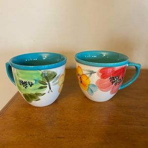 2 Pioneer Women Flea Market Vintage Bloom Cups The